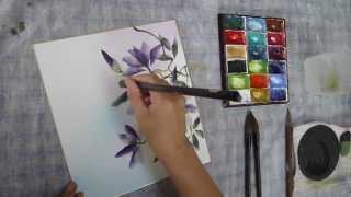 水墨画（sumi-e）テッセンの描き方動画