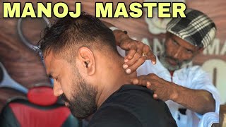 Manojmaster head massage | Neck cracking | ASMR | Indianbarber | Indianmassage #Manojmaster