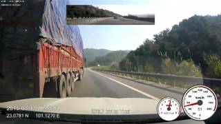 2015-03-13 drive-lapse from Puer to Yuxi, 6x speed, 1080p, 60fps