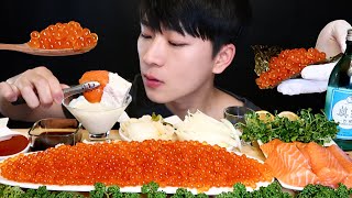 연어알500g 소주에 연어까지 리얼사운드먹방 Salmon Roe Mukbang ASMR Eating Show イクラ 鲑鱼子 Trứng cá hồiИкра лосося