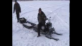 Мини снегоход мототрансормер Рыбак