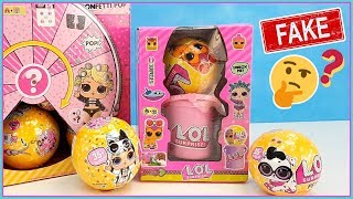 LOL Surprise PET, Original VS Fake, CONFETTI pop wave 2. Gran sorpresa!!!!