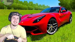 ПОЕХАЛ В ЛЕС НА НОВЕНЬКОЙ FERRARI F12 - City Car Driving + РУЛЬ