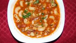 SOPA DE PASTA Y FRIJOLES ( PASTA e FAGIOLI ) RECETA FACIL DE HACER