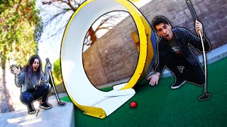 MINI GOLF FACE-OFF ROUND 10! | Husband vs. Wife