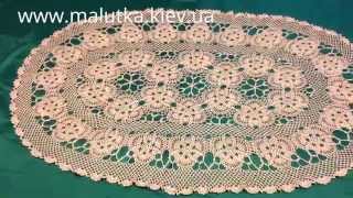 Овальная скатерть вязаная крючком видео