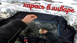 ловля карася в январе
