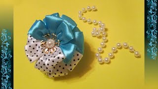 Бант из атласных лент на резинке Мастер класс для начинающих / Делаем с детьми