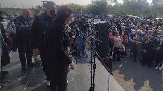 სააკაშვილის მოწინააღმდეგეებმა რუსთავის ციხესთან აქცია გამართეს - ვიდეო