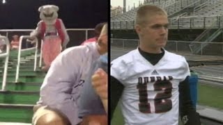 High School Football Mascot Becomes Team's Quarterback