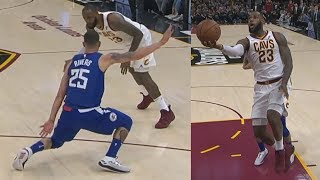 LeBron James 39 Points! Got Austin Rivers Leaning! Clippers vs Cavs 2017-18 Season