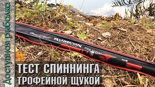Тест Спиннинга для Джига на Трофейной Щуке | BLACK HOLE RUBICON 2019 | Обзор, тест, рыбалка
