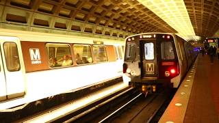WMATA Metrorail : Vienna-Fairfax Bound Kawasaki 7000 Series Orange Line Train @ Farragut West