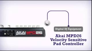 Akai MPD26 Velocity Sensitive Pad Controller - DJkit.com
