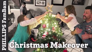 CHRISTMAS TREE DECORATING 2017 | LIVING ROOM MAKEOVER