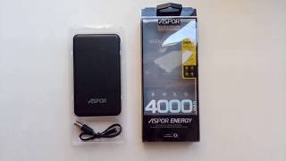 Обзор портативного устройства Power Bank Aspor A 371