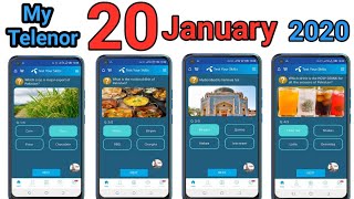20 January 2020 | My Telenor questions and answers Today 20 January test your skills || today