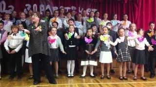 Поздравление учителей в 117 школе, г.Одесса (04.10.2013)