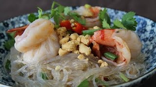 Salade de vermicelles de soja aux crevettes - Yum Woon Sen - Cooking With Morgane
