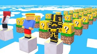 LA CARRERA MÁS LOCA DE LUCKY BLOCKS EN MINECRAFT CON MASSI Y SEL