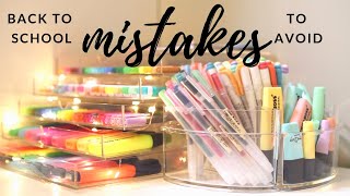 Top back to school mistakes to avoid ✏️