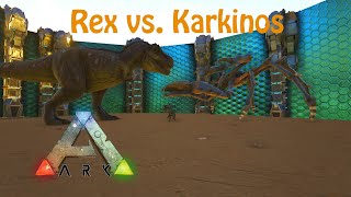 Ark: Rex vs Giant Crab! - Ark Survival Evolved Aberration DLC ! Rex vs. Karkinos !! - Ark Dino Fight