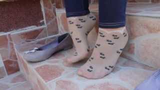 nylon socks and flats