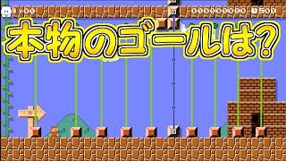 本物のゴールはどれだ？偽物だらけのゴールから見つけ出せ【マリオメーカー実況】