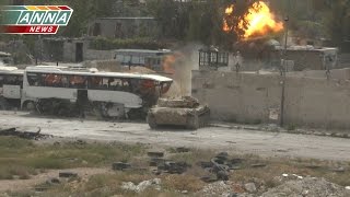 Сирия. Джобар.  Нанесение удара по линии обороны боевиков. Часть 3