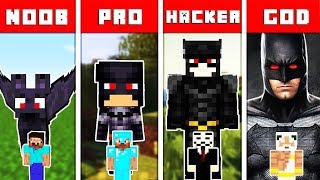Minecraft: NOOB vs PRO vs HACKER vs GOD : BATMAN MUTANT EVOLUTION BATTLE in Minecraft Animation