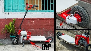DIY 49cc Scooter using angle grinder
