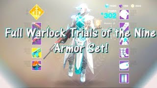 Destiny 2: Full Trials of the Nine Warlock Armor Set (SHOWCASE!)