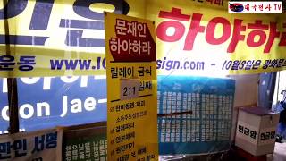 청와대 앞" 문재인 퇴진 국민대회!! 성지순례" (96일차) 철야 생방송"