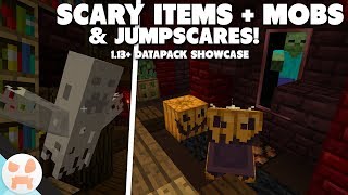 SCARY ITEMS, MOBS, & PRANKS! | Halloween Minecraft 1.13.2 Datapack Showcase