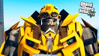 ТРАНСФОРМЕРЫ НАПАЛИ НА ГОРОД GTA 5 - GTA 5 МОДЫ НА ТРАНСФОРМЕРЫ