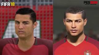 Cristiano Ronaldo - FIFA 18 vs PES 2018 (Comparando os Movimentos)