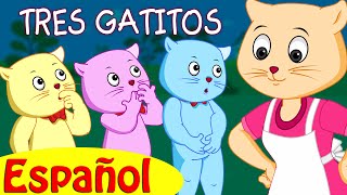 Tres gatitos | Canciones infantiles en Español | ChuChu TV