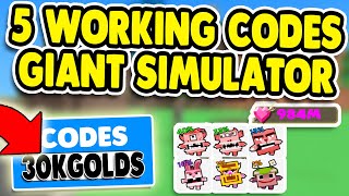 *ALL 5* WORKING NEW GIANT SIMULATOR CODES ROBLOX