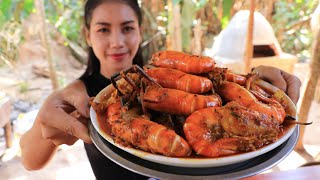 Cooking shrimp stir-fry recipe