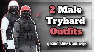 GTA5 I *EASY* 2 Male TRYHARD Outfits! (TRANSFER + MERGE GLITCH) Patch 1.46!