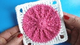 Вязание крючком Урок257 Квадратный мотив Crochet square