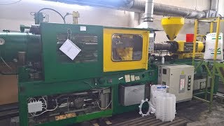 Работа модернизированного термопластавтомата Д3134-500 (Прессмаш, Одесса)