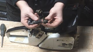 Замена амортизатора бензопилы STIHL MS 361