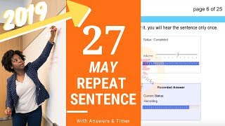 PTE Speaking ?| REPEAT SENTENCE Practice with Answers 2019 | ? MAY EDITION ? (with timer)