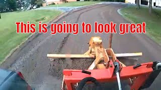 Driveway Repair with Kubota Compact Tractor and Scraper Blade