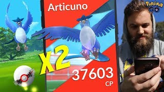 TWO ARTICUNO LEGENDARY RAID BOSS BATTLES! (20+ TRAINERS UNITE) - POKEMON GO
