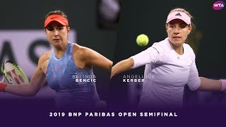 Belinda Bencic vs. Angelique Kerber | 2019 BNP Paribas Open Semifinals | WTA Highlights