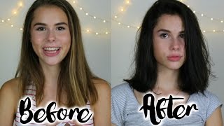 WATCH ME: Cut And Dye My Hair From Light To Dark | Sara Farre
