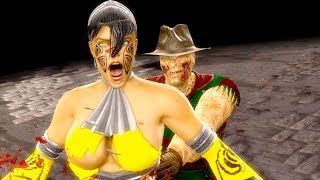 Mortal Kombat 9 - All Fatalities & X-Rays on Kitana Revenant Costume Mod 4K Ultra HD Gameplay Mods