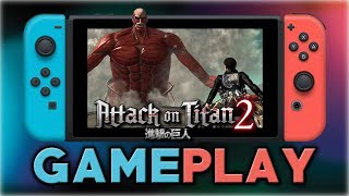 Attack on Titan 2 | Colossal Titan & Armored Titan BOSS Gameplay | Nintendo Switch